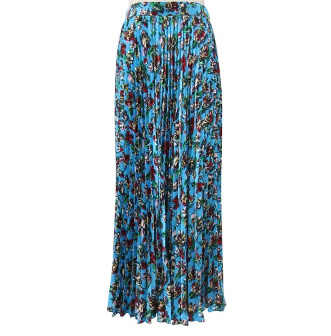 VERMEIL par iena 花柄プリーツロングスカート