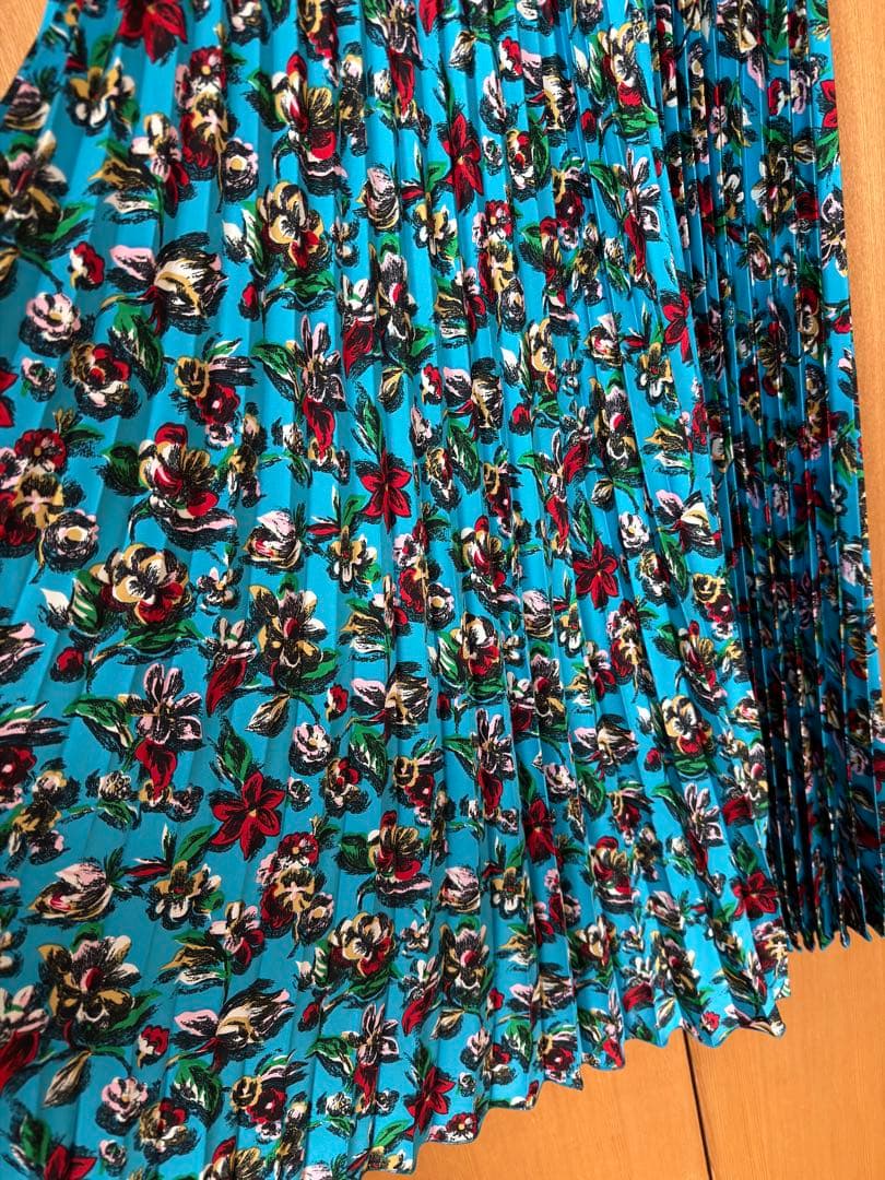 VERMEIL par iena 花柄プリーツロングスカート