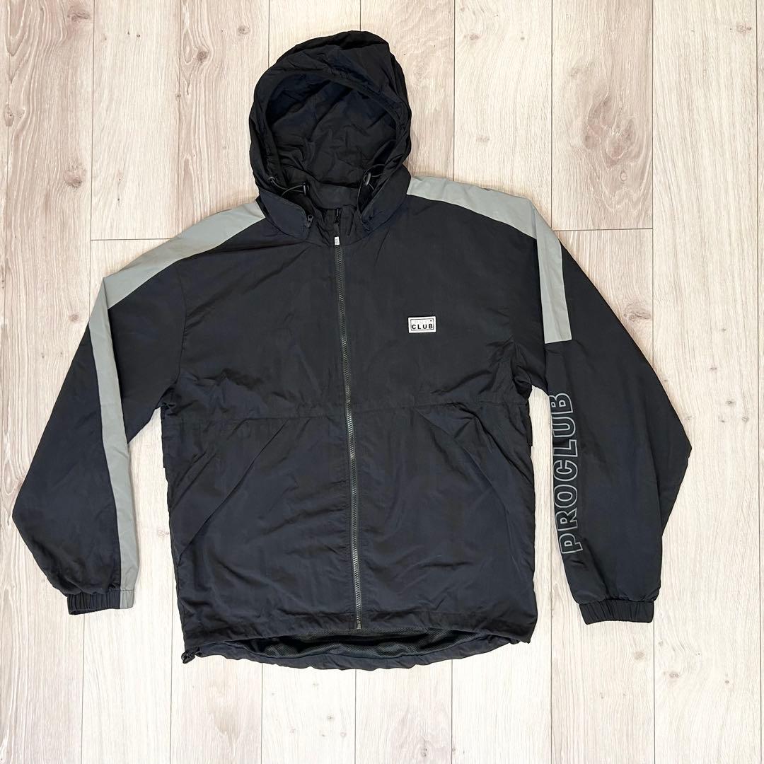 美品　PROCLUB プロクラブ ナイロンジャケット トラックジャケット L 黒