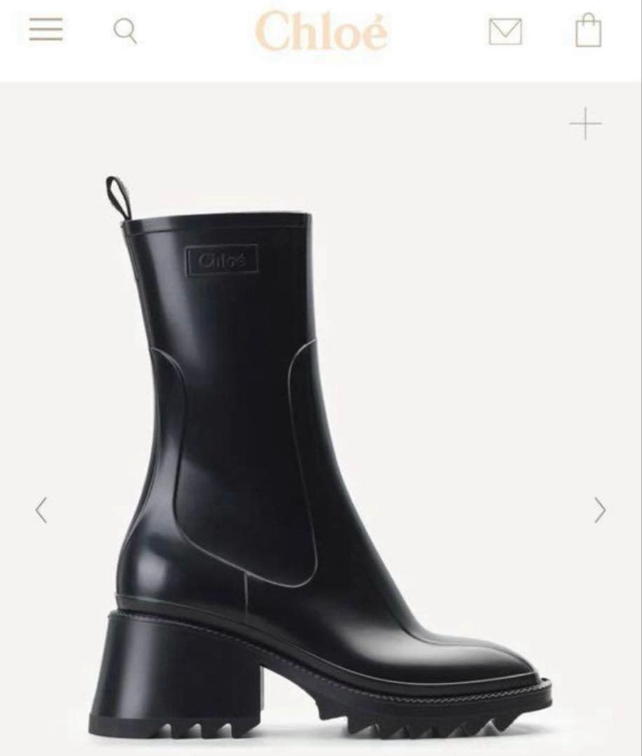Chloé ブラック betty レインブーツ