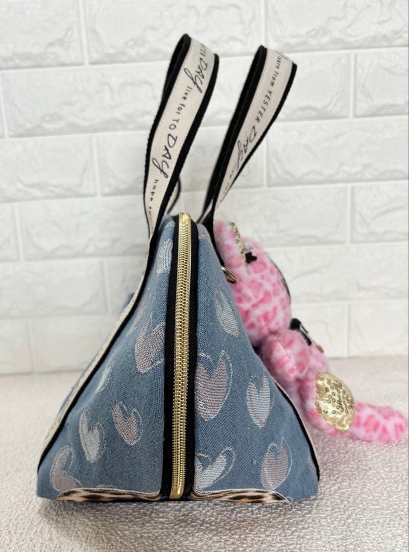 黒*こ様 コヤンイサムチョン　シェル型バッグ　ジョーズくん　ハート柄デニム　ねこ