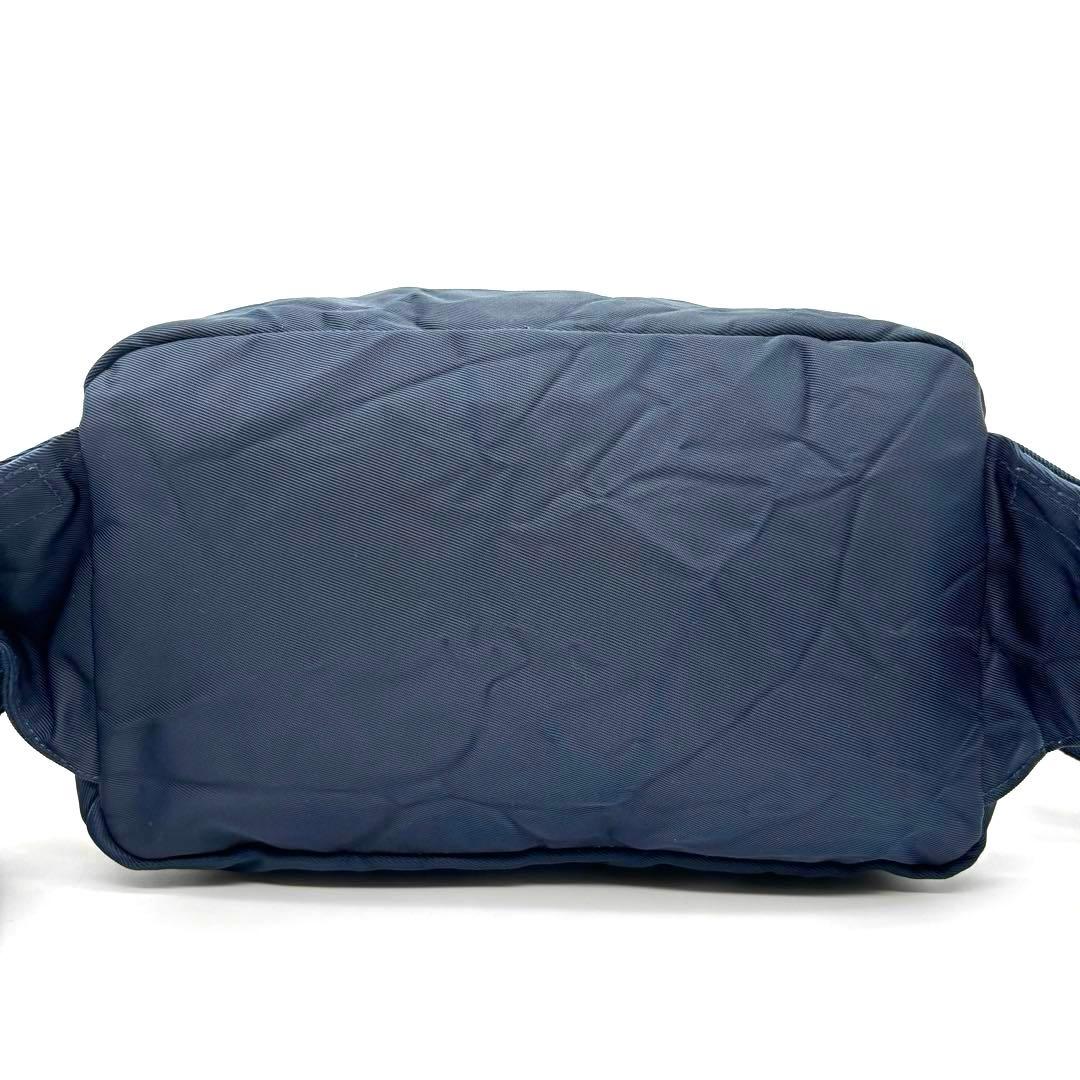 美品 ポーター ヨシダカバン ライド ボディバッグ ロゴ 斜め掛け ネイビー