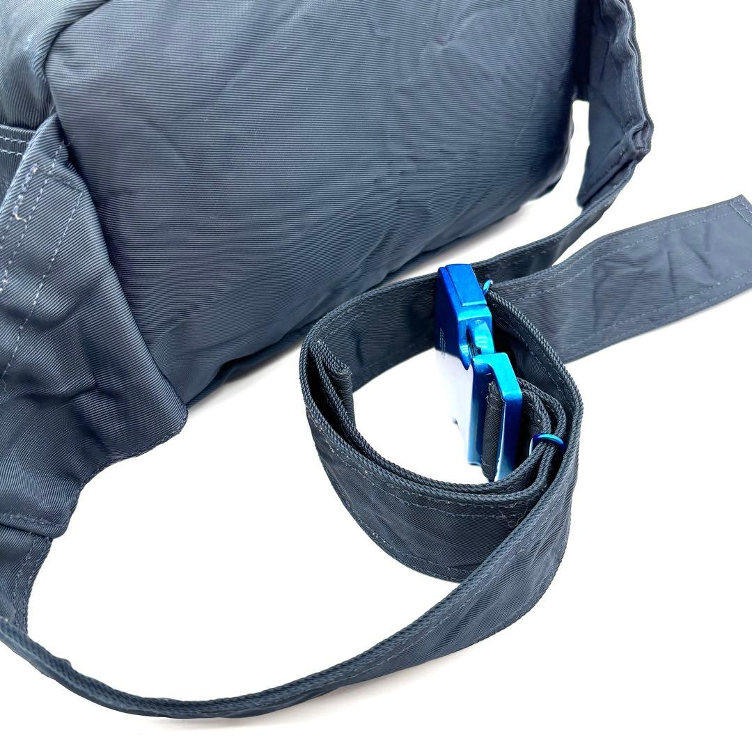 美品 ポーター ヨシダカバン ライド ボディバッグ ロゴ 斜め掛け ネイビー