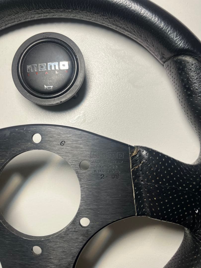 momo ステアリング 黒 レザー φ28 280mm TEAM 小径 モモステ