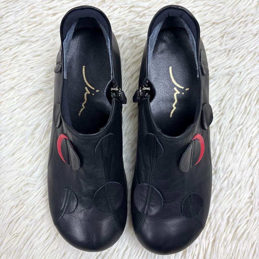 美品、慈雨、ジウ、センソユニコ、サイドジップ、レザーシューズ、靴