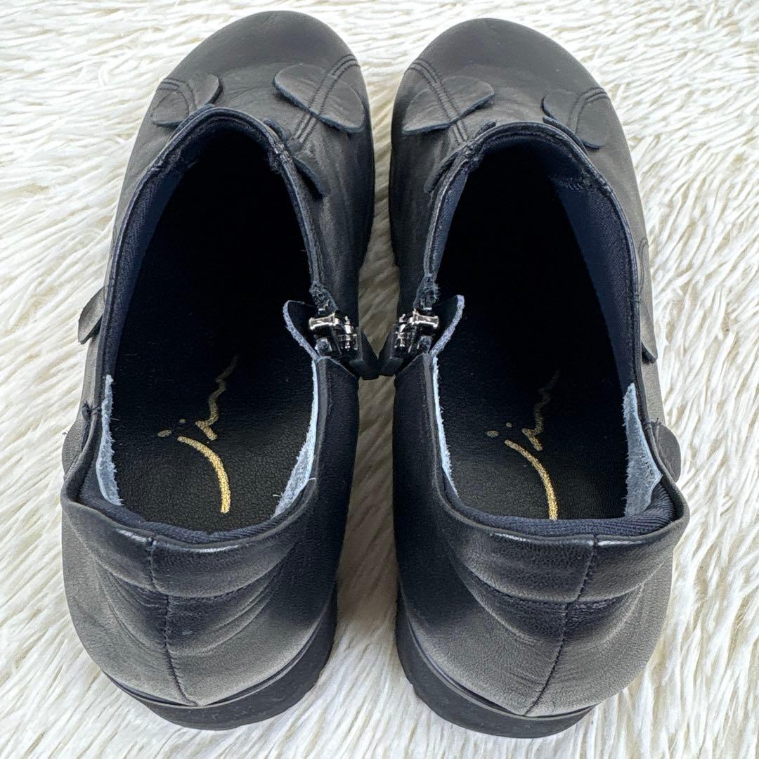 美品、慈雨、ジウ、センソユニコ、サイドジップ、レザーシューズ、靴