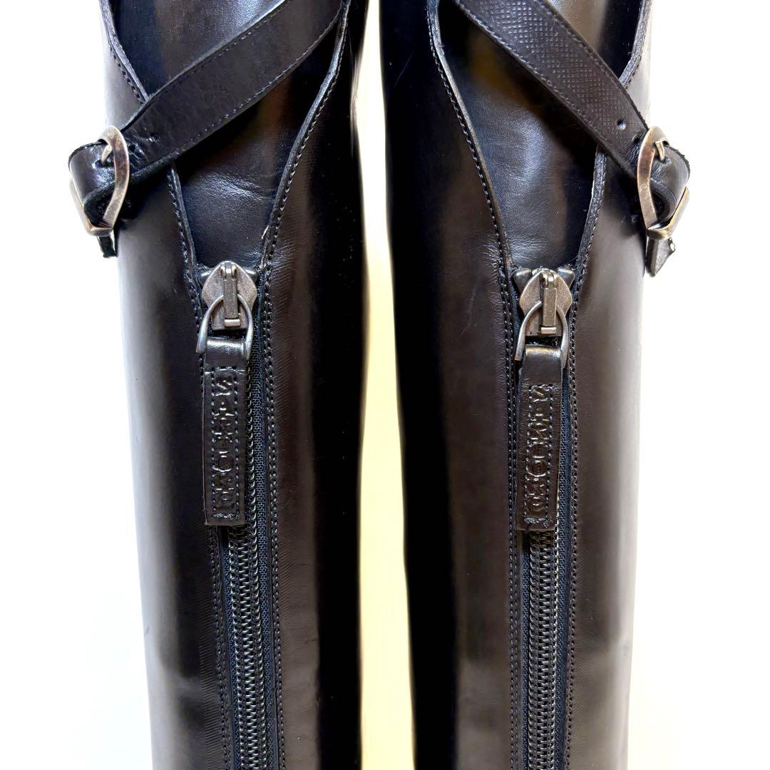 (美品)サルトル ロングブーツ 黒 24cm