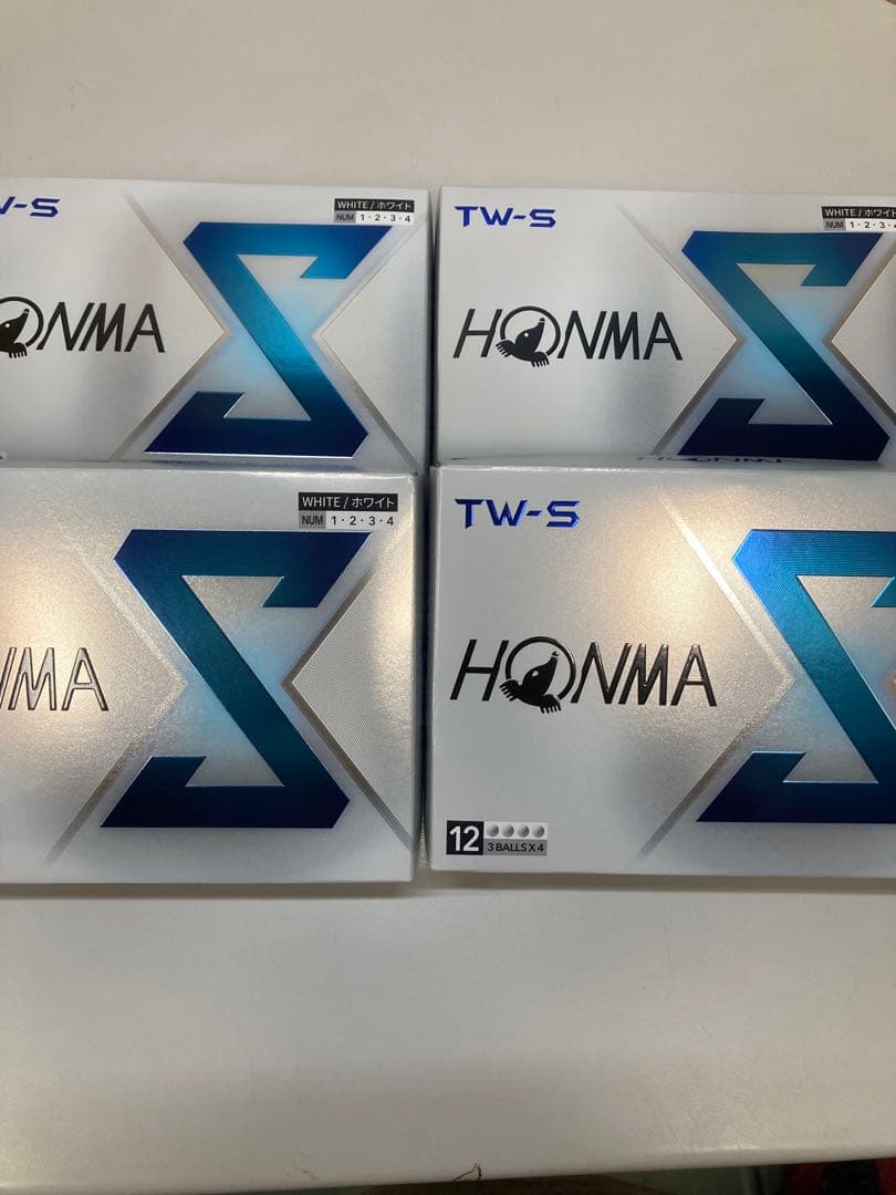 ホンマ TW-S 2024モデル ゴルフボール ホワイト【4ダース(48球)】⠀