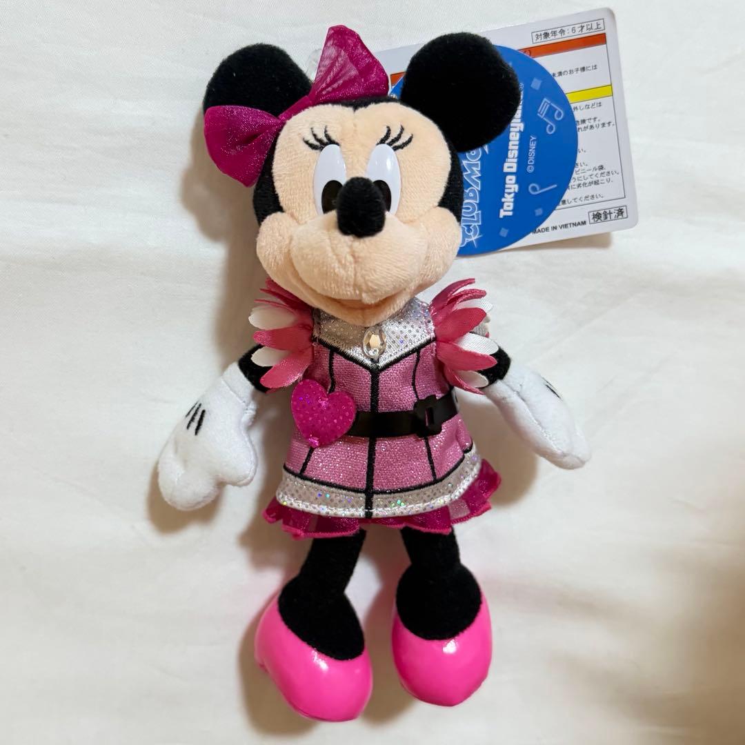 【新品・タグ付き】ディズニー クラブマウスビート ミニー ぬいぐるみバッジ