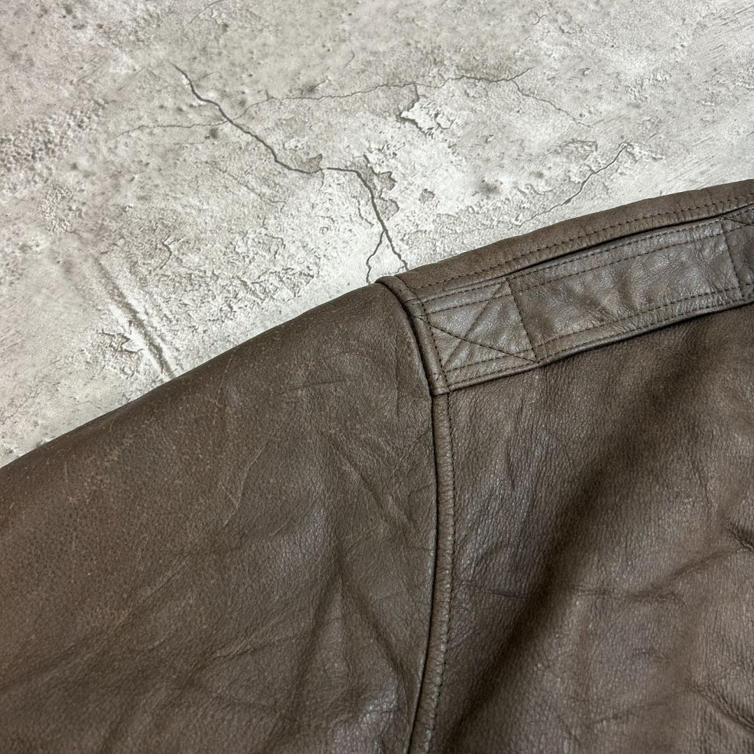 ロ*ク様 G-III 　レザージャケット　A-2　古着　ブラウン　茶色　L