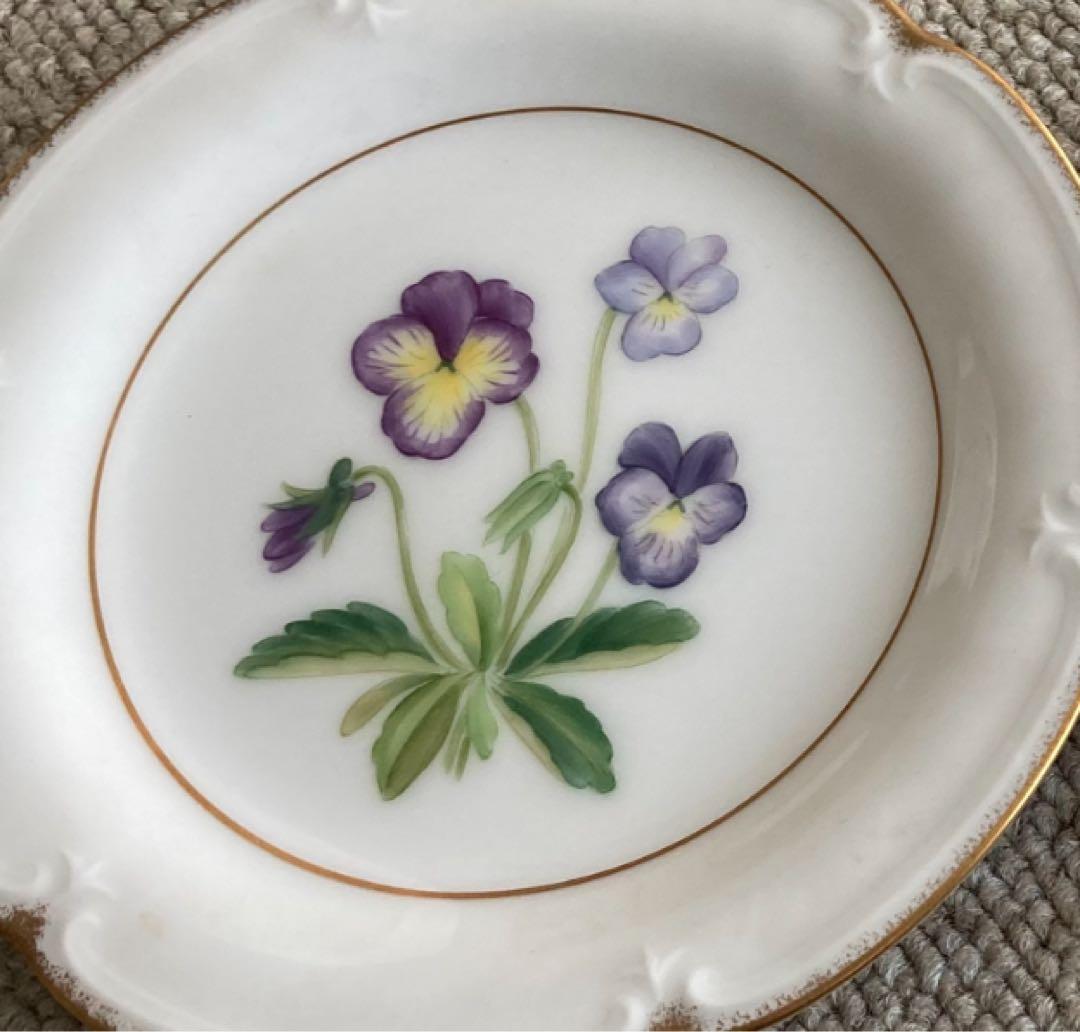 【希少・限定品】大倉陶園 シェイクスピアフラワーズ パンジー トリオ