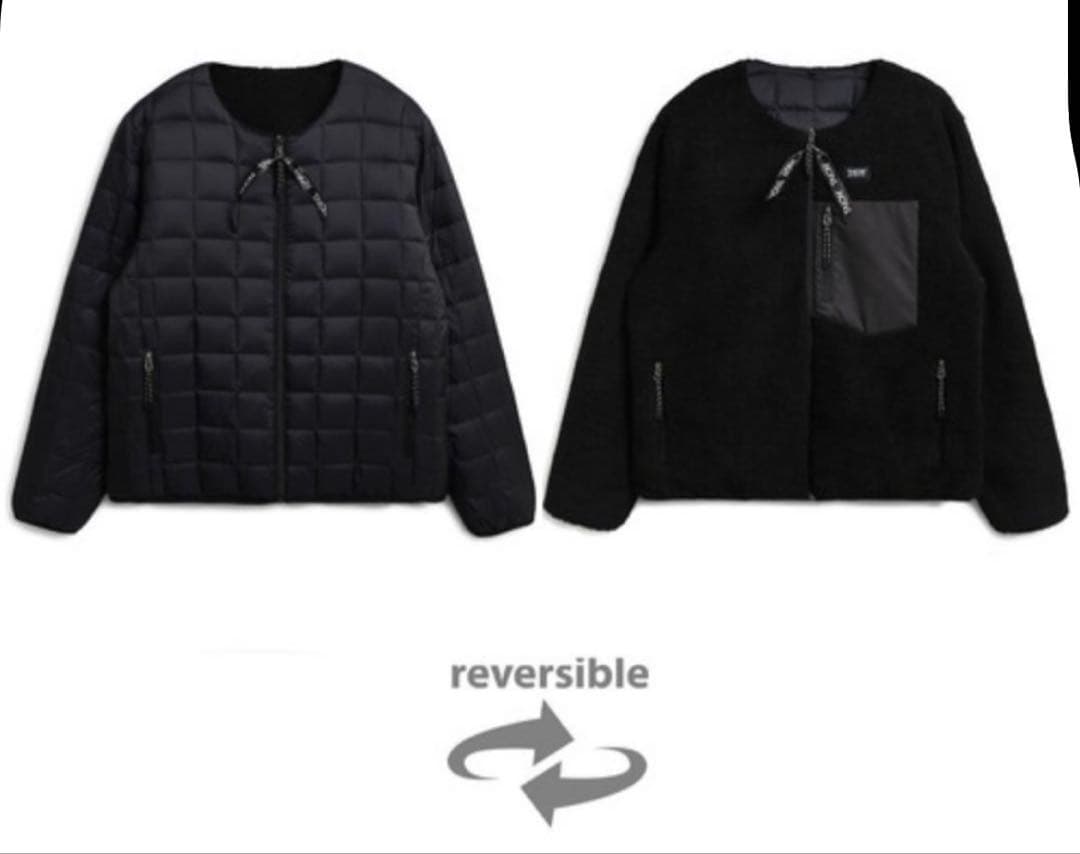 TAION リバーシブルダウンジャケット ブラック