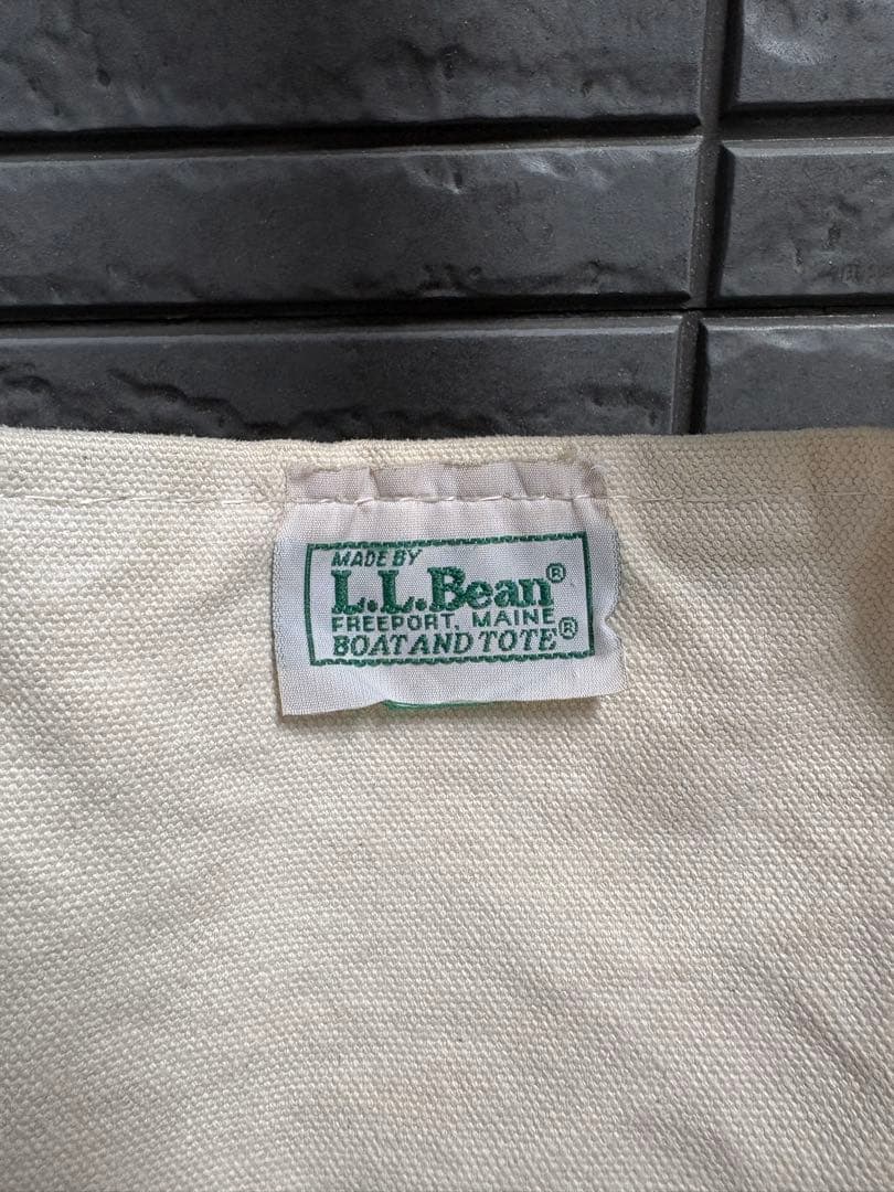 90s llbean トートバッグ　Lサイズ　足跡