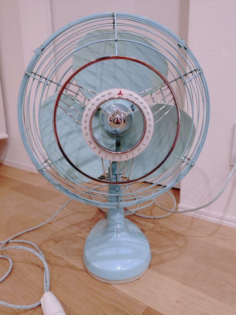 三菱　扇風機　レトロ　有線リモコン付き