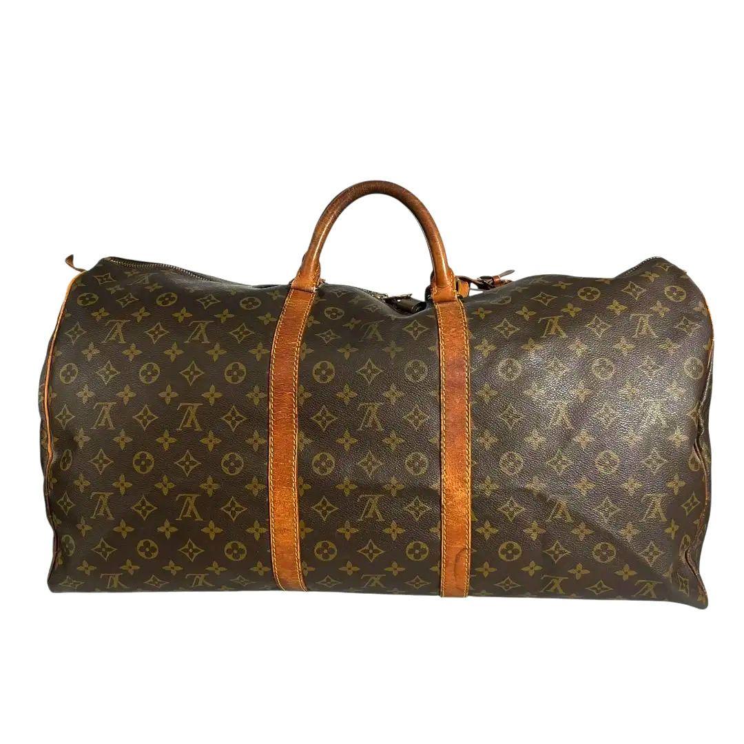 【鑑定済】ルイヴィトン　モノグラム　キーポル60 　ボストンバッグ　ブラウン　茶