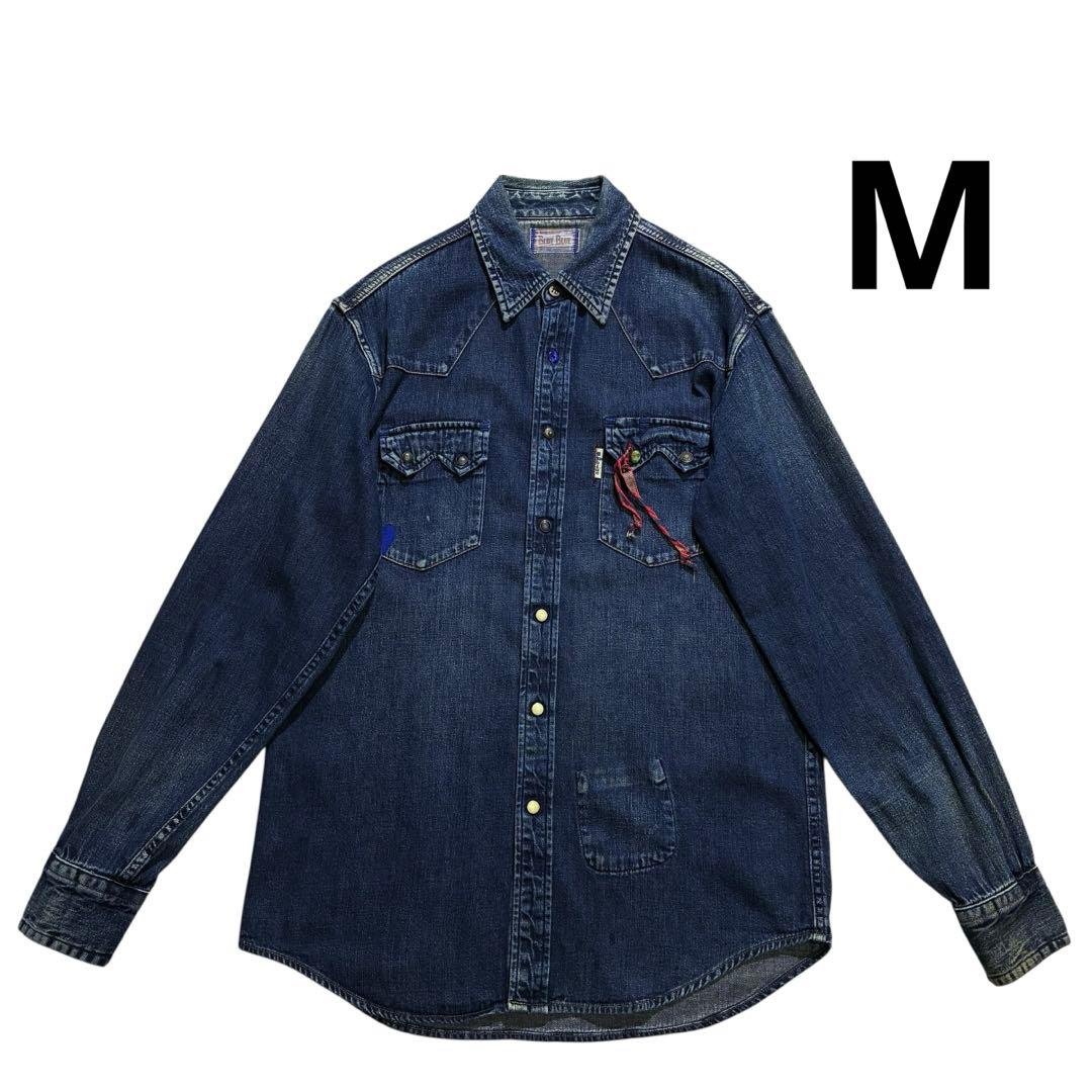 BLUE BLUE ウエスタン デニムシャツ M リメイク インディゴ 日本製
