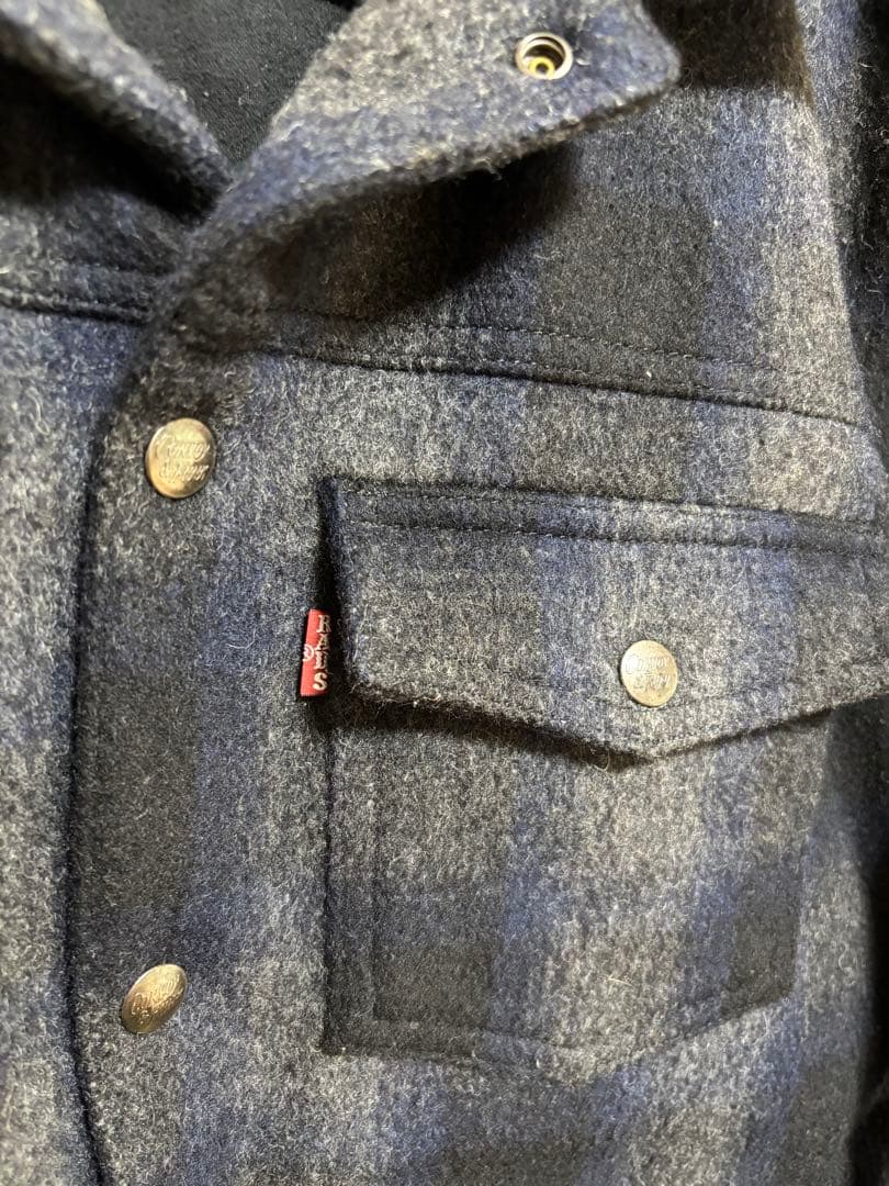 RADIALL・ネイビー・グレー チェックジャケット Lサイズ