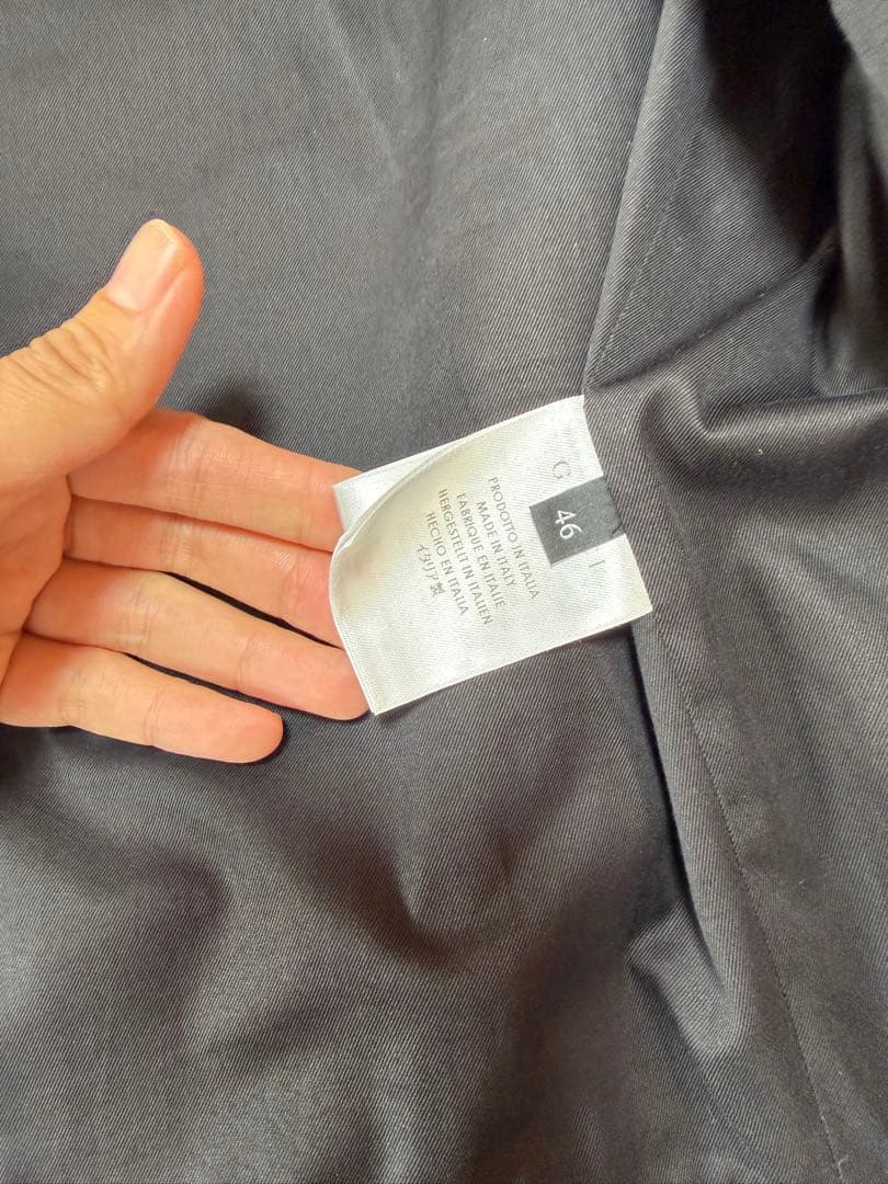 グッチ GUCCI メルトン ウール 袖レザー 切替 ミリタリー ジャケット