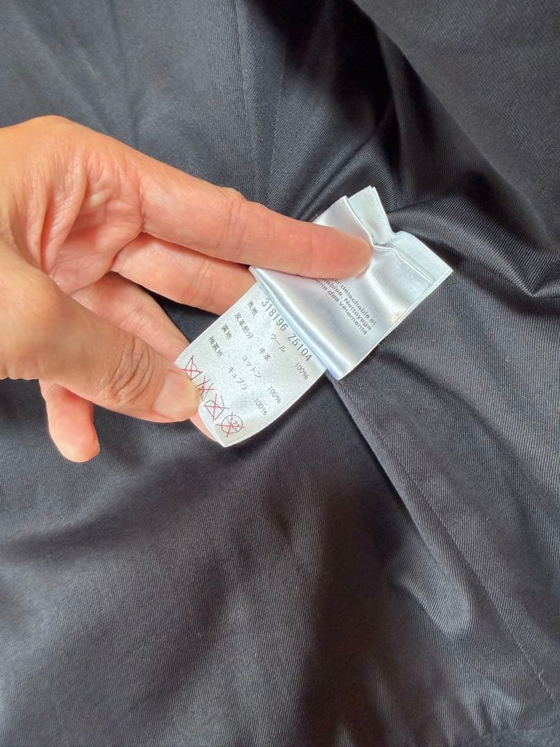 グッチ GUCCI メルトン ウール 袖レザー 切替 ミリタリー ジャケット