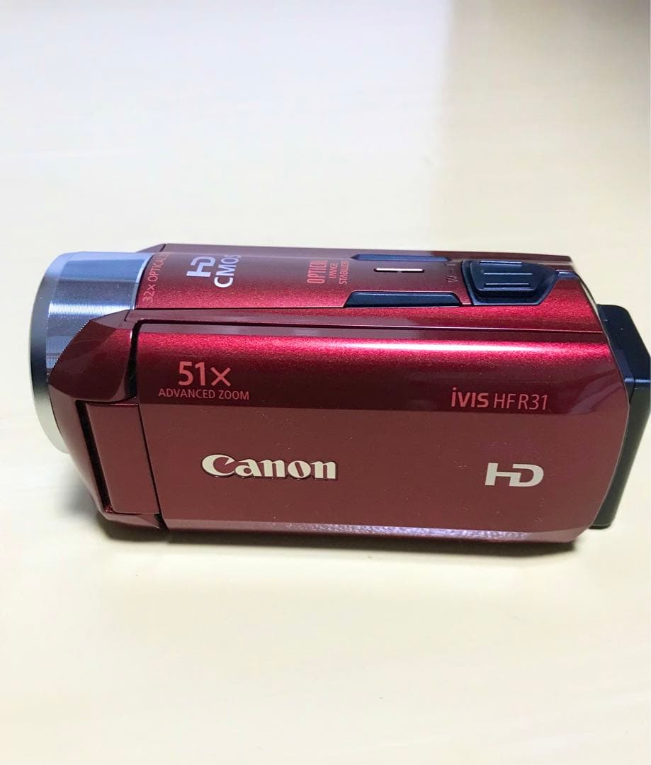 Canon IVIS HFR31 赤色 ビデオカメラ 本体＋長時間バッテリー