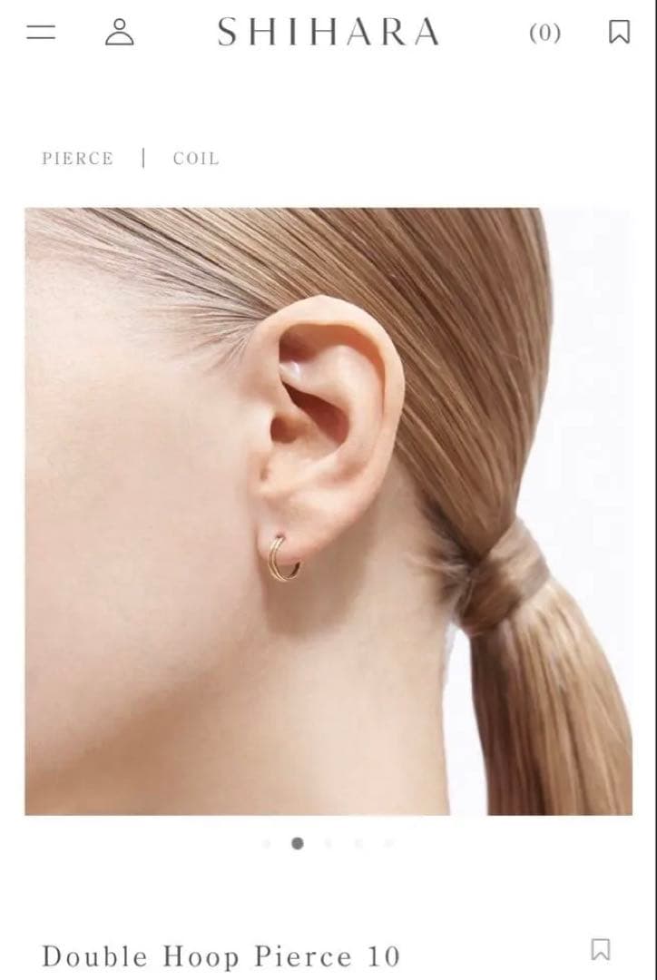 SHIHARA Double Hoop Pierce 10 シハラ