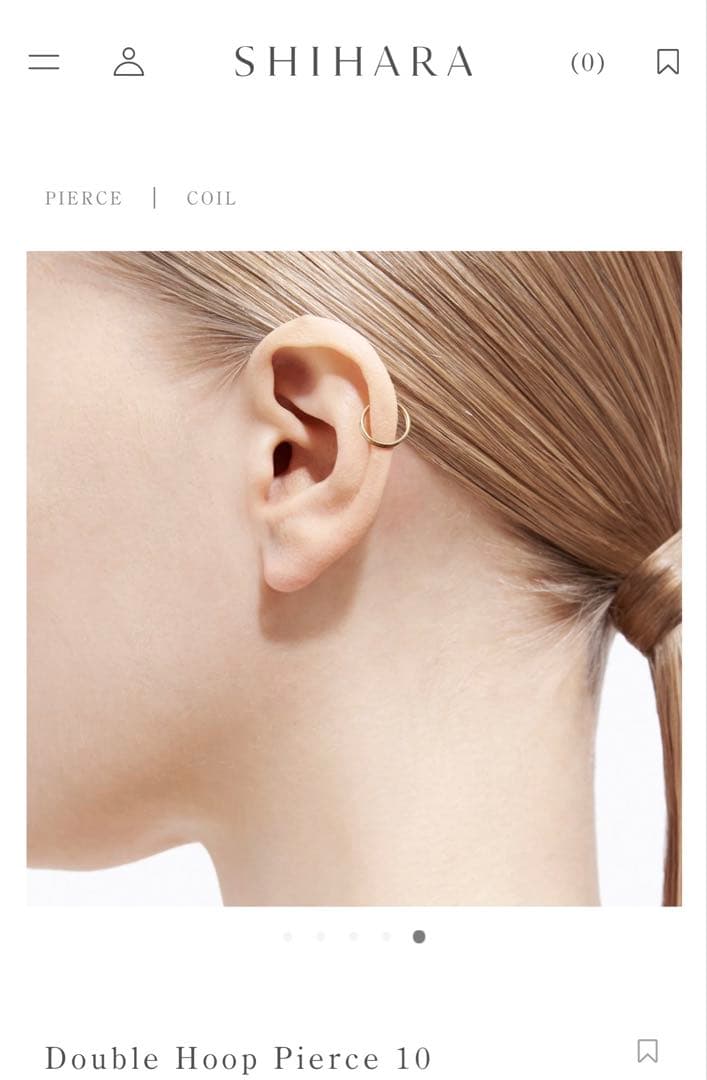 SHIHARA Double Hoop Pierce 10 シハラ