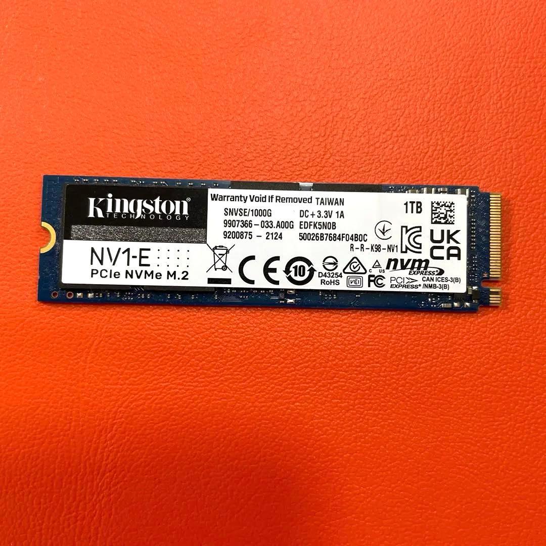 内蔵型SSD Kingston NVMe PCIe Gen 3.0 x 4 SSD (1TB)