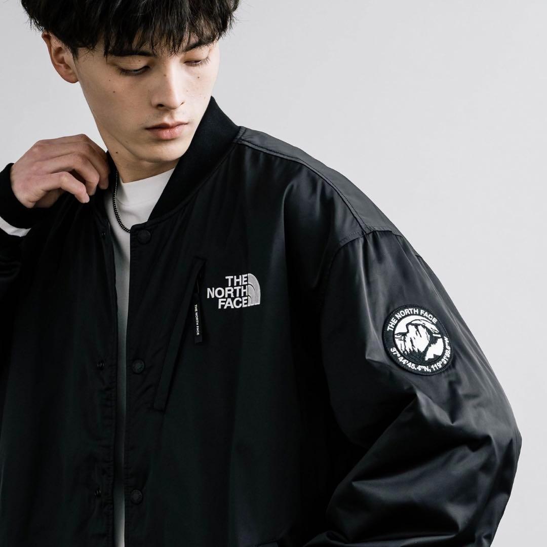 ZOZO完売 ノースフェイス　ボンバージャケット　スタジャン　ネイビー　S