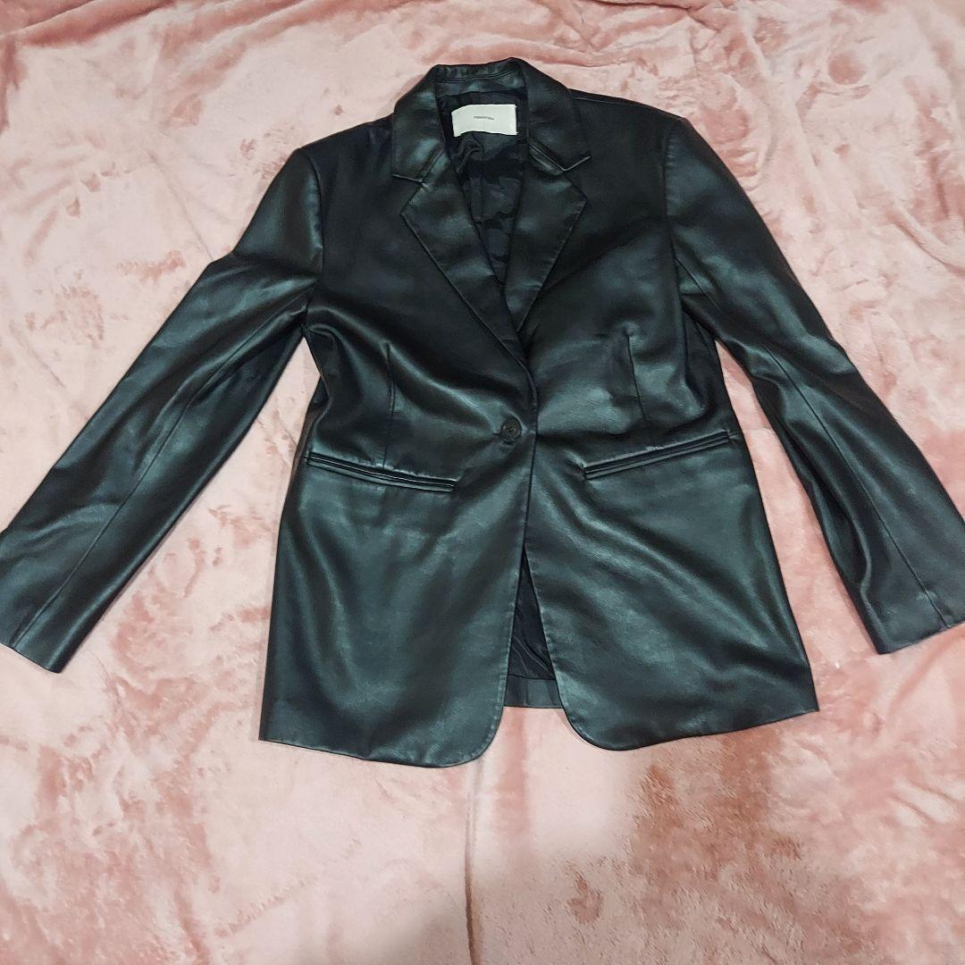 ☆未使用☆TODAYFUL　トゥデイフル　黒 エコレザーテイラージャケット38