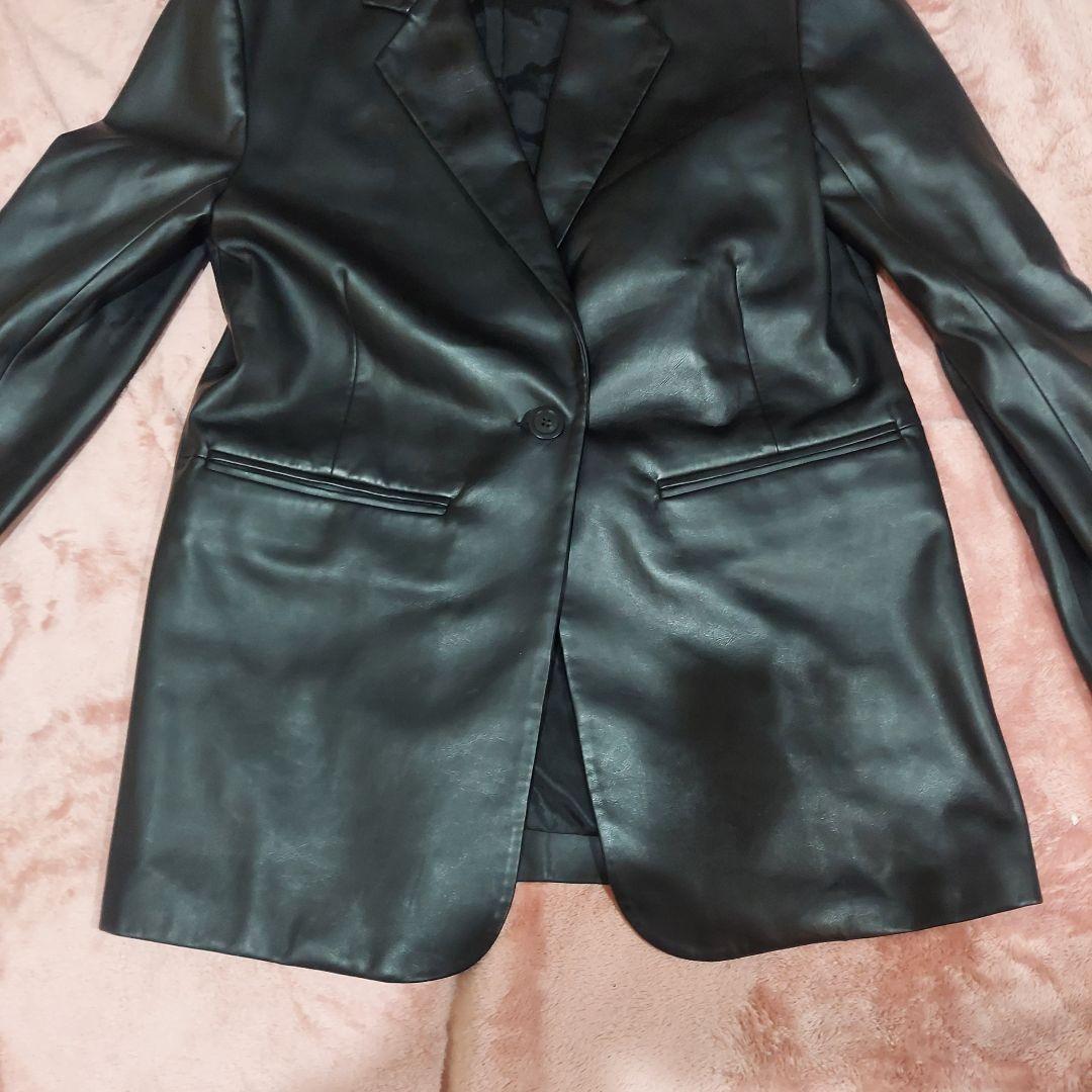 ☆未使用☆TODAYFUL　トゥデイフル　黒 エコレザーテイラージャケット38