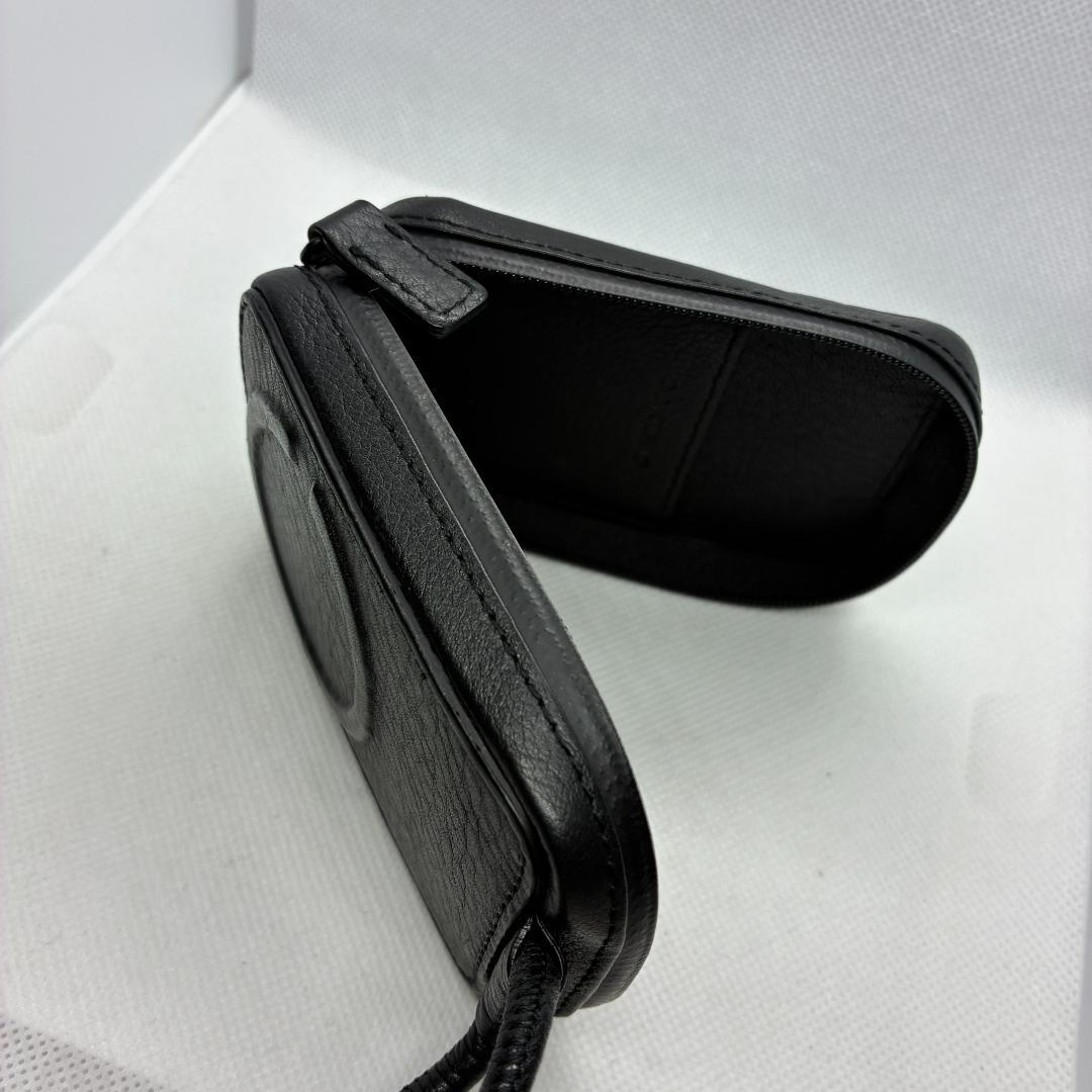 objcts.io 土屋鞄　マイクロバッグ ブラック レザーストラップ付 黒