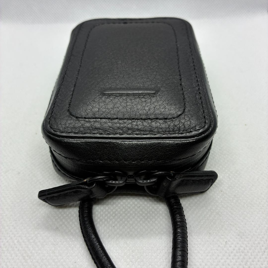 objcts.io 土屋鞄　マイクロバッグ ブラック レザーストラップ付 黒