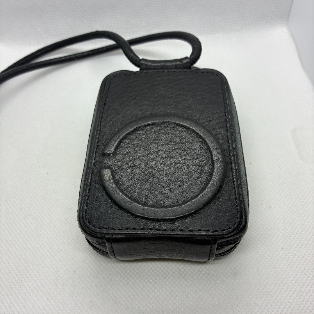 objcts.io 土屋鞄　マイクロバッグ ブラック レザーストラップ付 黒