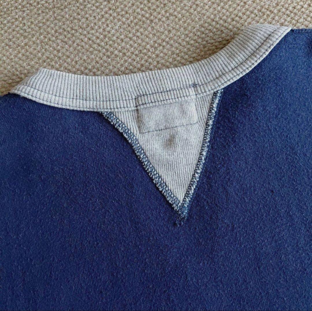 PHERROW’S フェローズ　スウェット プルオーバー　ネイビー × グレー