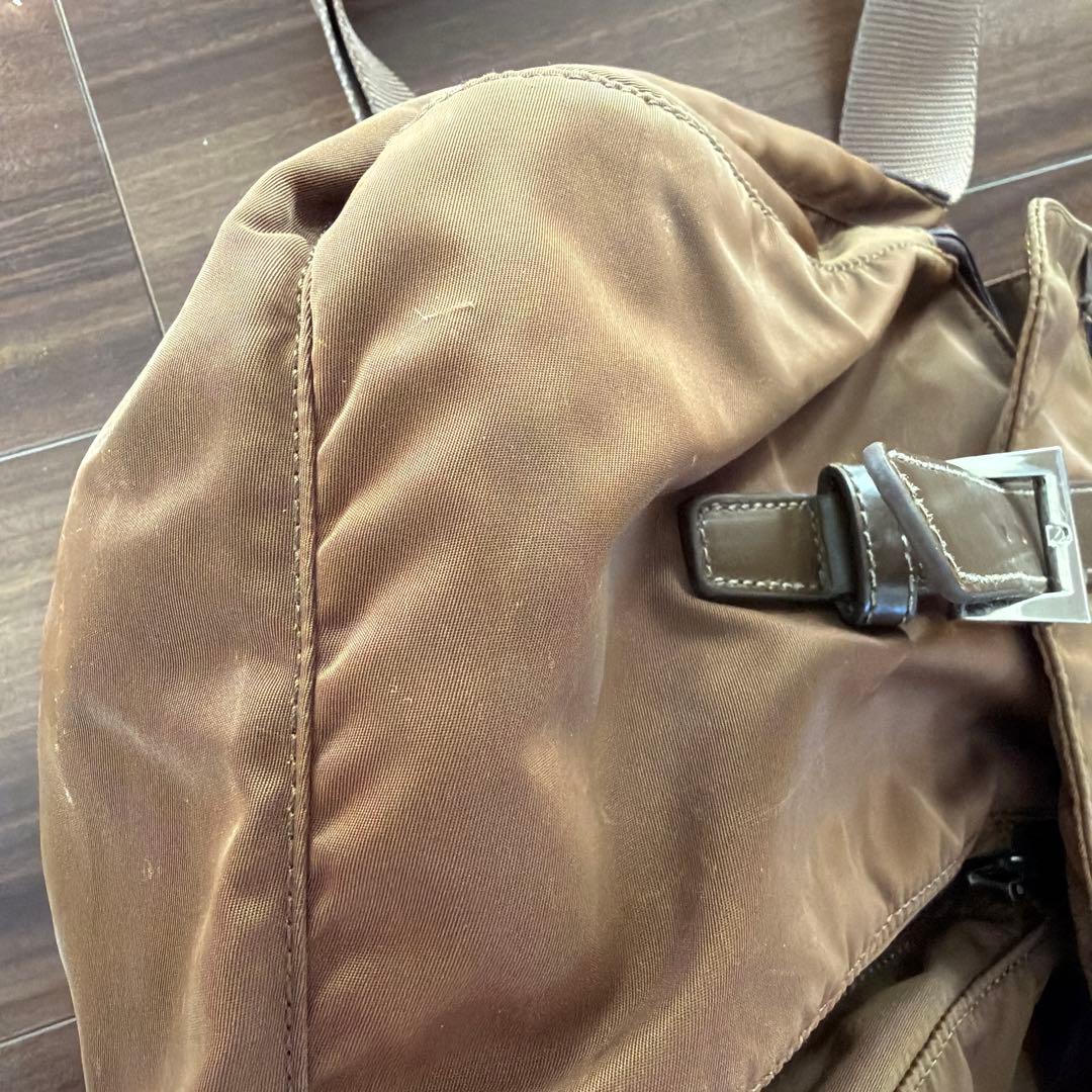 最終金額　PRADA ブラウン ショルダーバッグ　バッグ　ナイロン