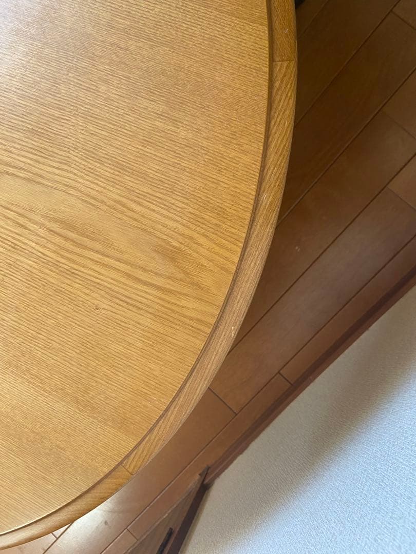 昭和レトロ系　円卓四つ折りちゃぶ台折りたたみ 直径　80×高さ36