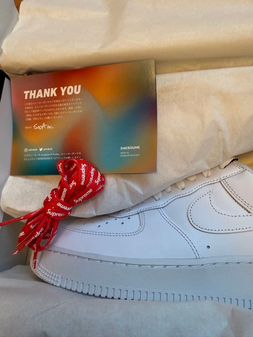 supreme NIKE エアフォース1 26cm 白air force1