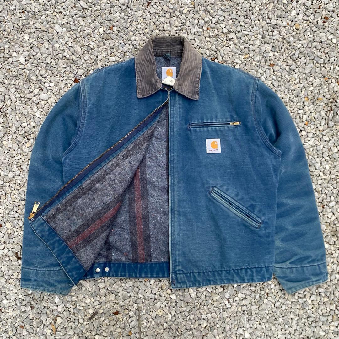 激レア(ブルー)Carhartt カーハートデトロイトジャケット90s USA製