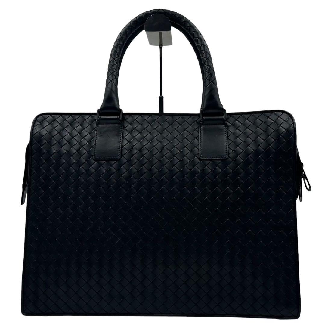 【良品】BOTTEGA VENETA ビジネスバッグ イントレチャート ブラック