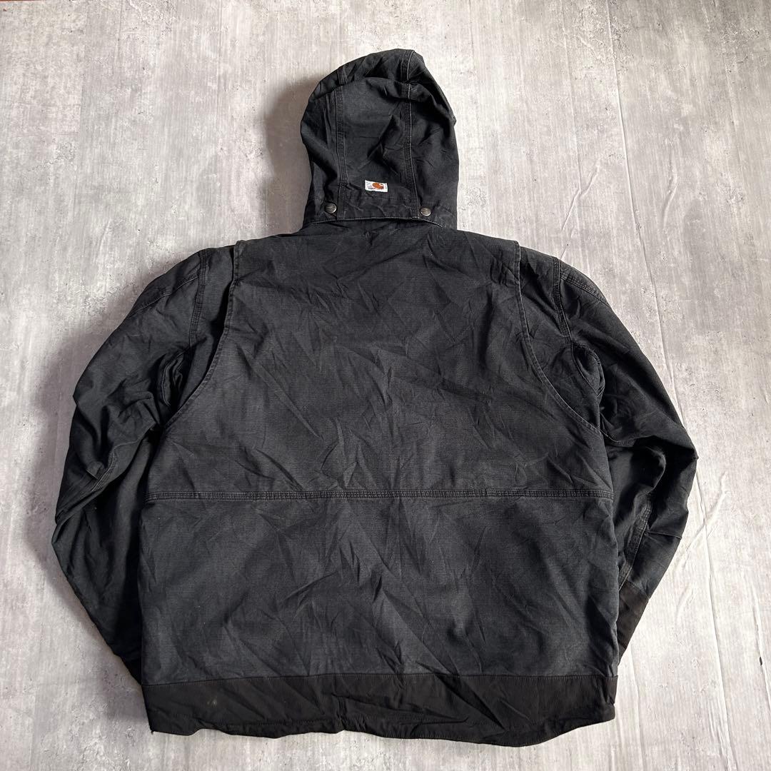 O448 Carhartt フルスイング ダックジャケット L 短丈 黒系