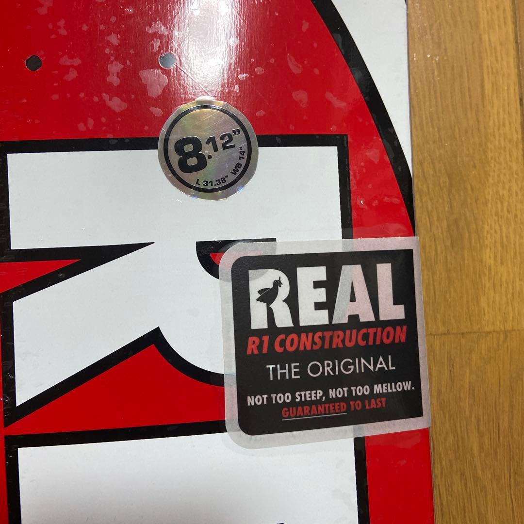 REALスケートボードデッキ 8.12 グリップテープ付き