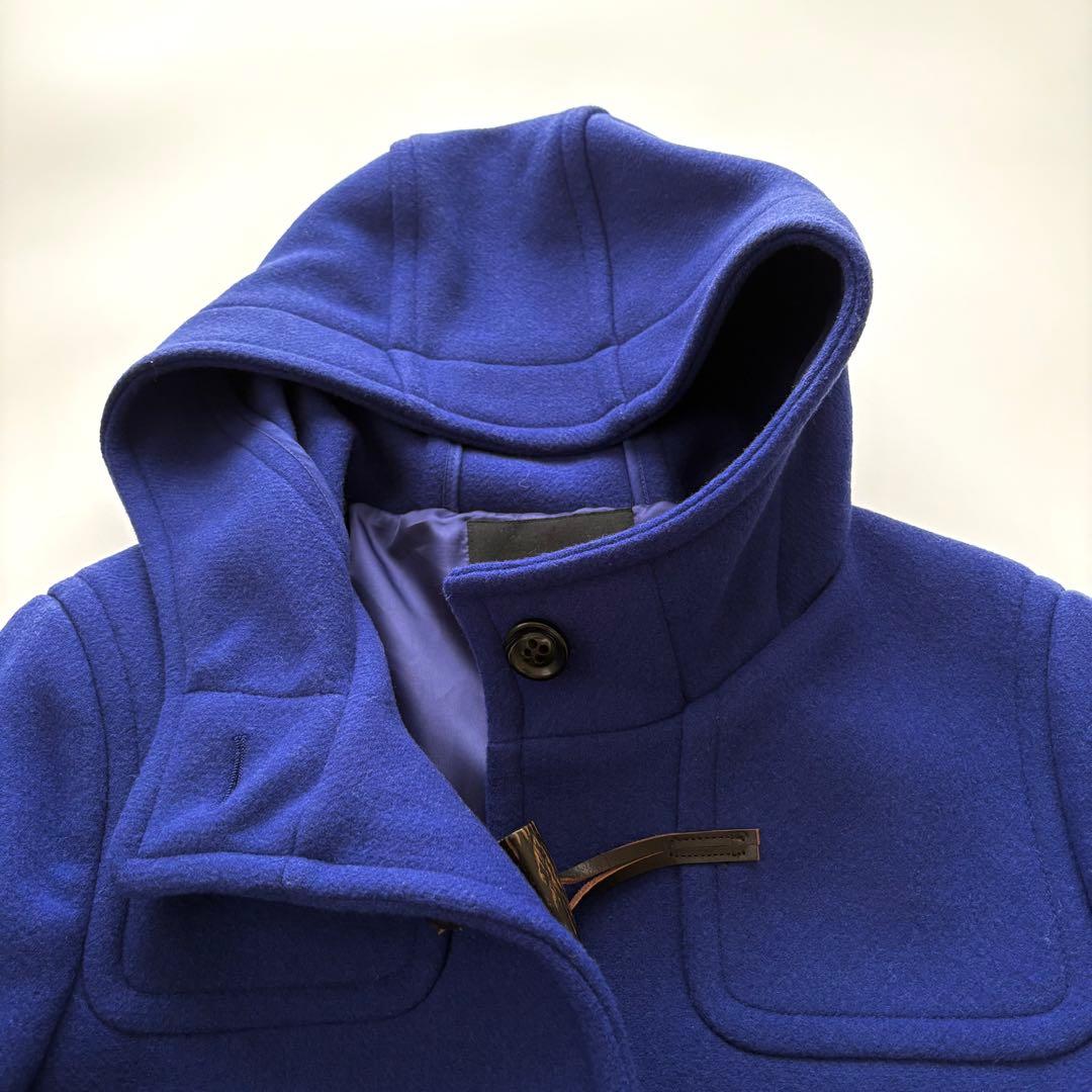 美品　グリーンレーベルリラクシング　ダッフルコート　ロイヤルブルー　ウール　42