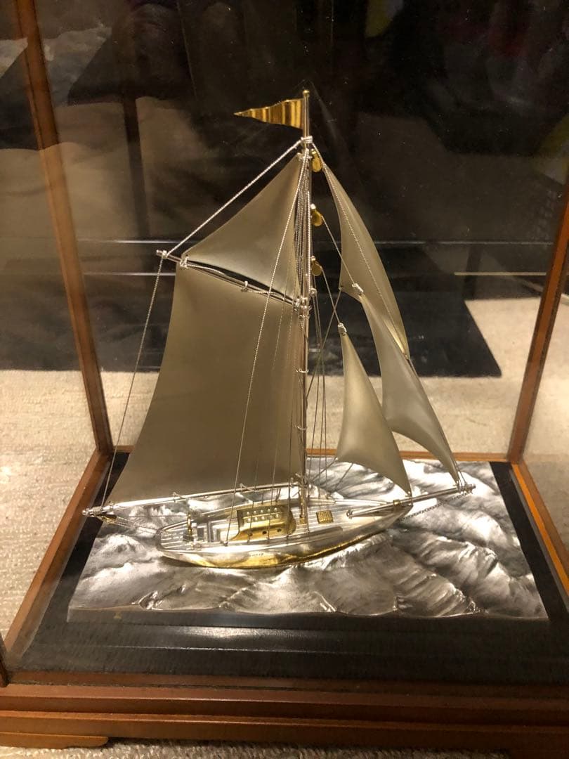 帆船　ガラスケース付き