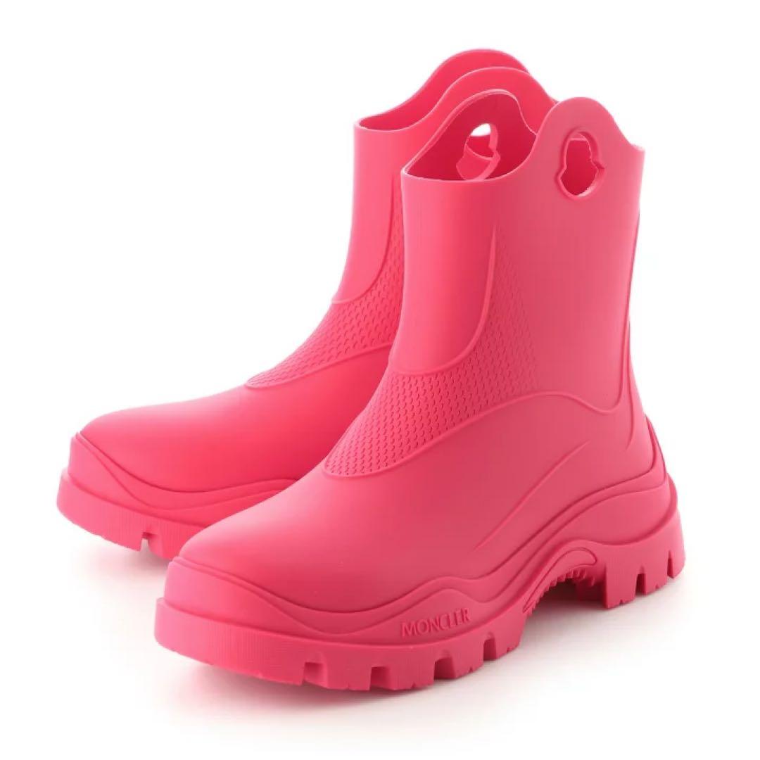 モンクレール MONCLER レインブーツ ピンク 37（約23.5~24cm）