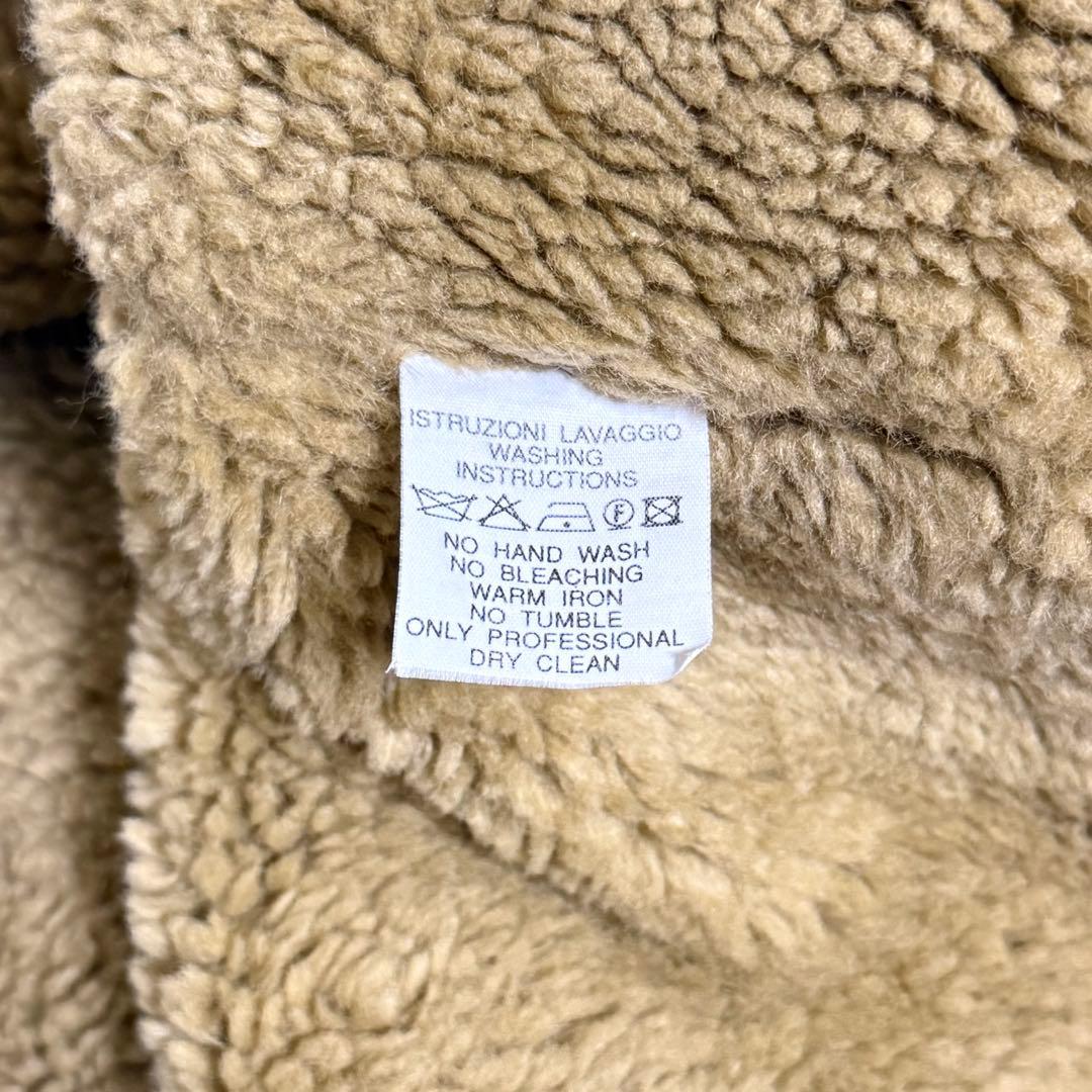 希少 90s エンポリオアルマーニ ウール ボア ボンバージャケット 短丈 黒