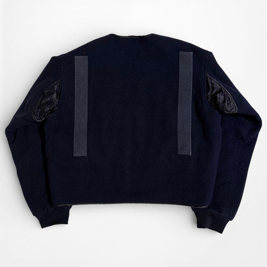 希少 90s エンポリオアルマーニ ウール ボア ボンバージャケット 短丈 黒