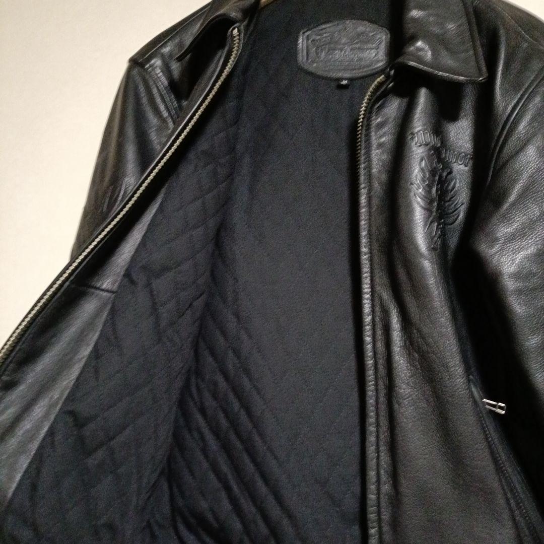 希少　Wind Armor レザージャケット　スカル　ファイヤー　本革