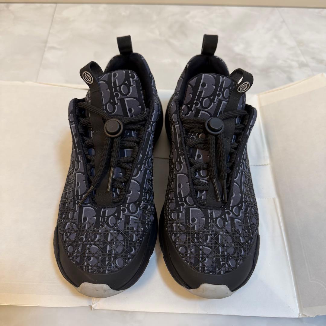 美品 DIOR B24 オブリーク スニーカー ネイビー 40(25cm)