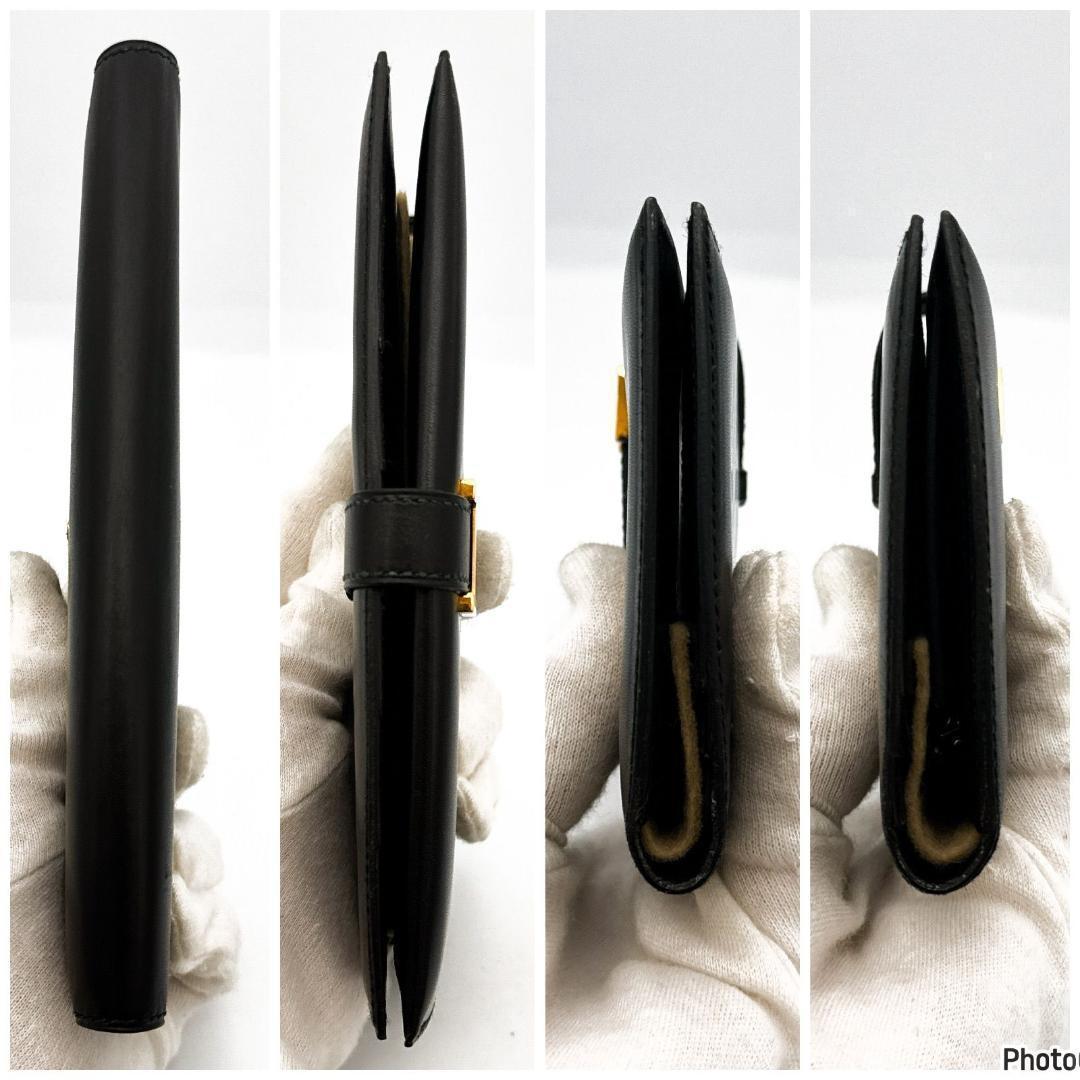 未使用に近い❤️エルメス✨ベアン✨クラシック✨ブラック✨二つ折り　長財布