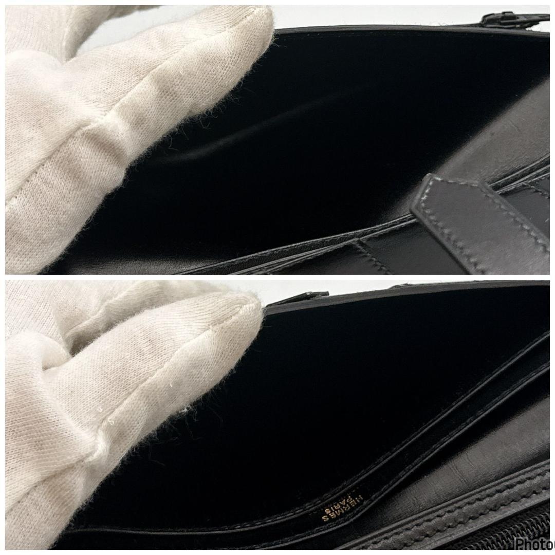 未使用に近い❤️エルメス✨ベアン✨クラシック✨ブラック✨二つ折り　長財布
